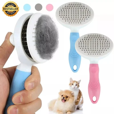 Hair Remover Pet Brush for Dog Cat Grooming Tool Self Cleaning Slicker Comb NEW