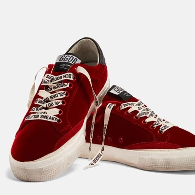 Золотой гусь суперзвезда мая кроссовки в красный бархат размер ЕС 41 / США 11 новый - Изображение 1 из 4