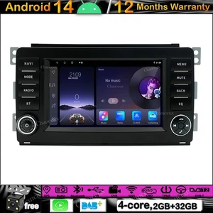 7"Android 14 Autoradio Carplay GPS SAT Navi DAB For Mercedes Smart Fortwo 05-11 - Bild 1 von 13