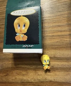 Hallmark 1996 Baby Tweety Vogel Looney Tunes Miniatur Weihnachtsschmuck - Bild 1 von 4