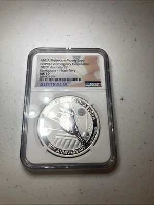 2020-P Anda Melbourne Money Expo Kookaburra- Heath Privy Ngc Ms69 - Image 1 of 2