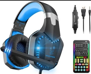 Speed Spider Gaming Headset w/Voice Changer Mic Kit 50mm Sound 3.5mm Jack & USB - Picture 1 of 8