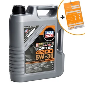 5L LIQUI MOLY 3707 TOP TEC 4200 5W30 Motoröl NEW GEN VW 504.00 507.00 BMW LL-04 - Bild 1 von 3
