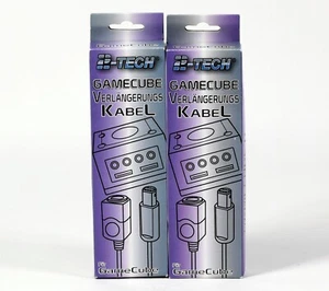 2 cables de extensión Nintendo GameCube 2-Tech, embalaje original, nuevo - Imagen 1 de 3