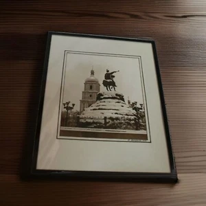 Monumento a Khmelnytsky Plaza de Santa Sofía Kiev Ucrania Foto 2001 Firmado Enmarcado - Imagen 1 de 7