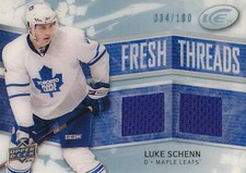 2008-09 Upper Deck Ice FRESH THREADS PETG #LS LUKE SCHENN - x/100 - Maple Leafs