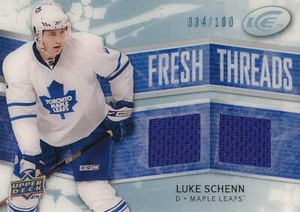 2008-09 Upper Deck Ice FRESH THREADS PETG #LS LUKE SCHENN - x/100 - Maple Leafs