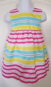 Vestido bebé niña con marca Bloomers Chaps rosa pastel azul amarillo 12 meses Usado en excelente estado - Imagen 1 de 5