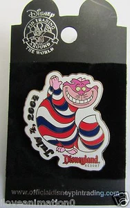 Disney DLR 4th July Cheshire Cat Red White and Blue Pin - Picture 1 of 2