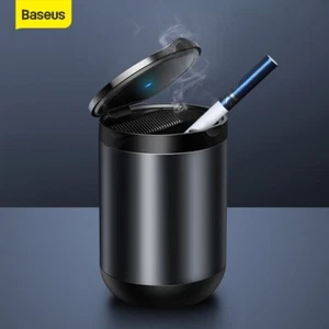 Baseus Portable LED Light Auto Car Ashtray Cigarette Smoke Truck Ash Cylinder - Picture 1 of 6