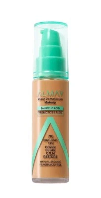 ALMAY Clear Complexion Makeup w/Salicylic Acid, Prebiotics &Aloe 710 natural tan - Image 1 of 3