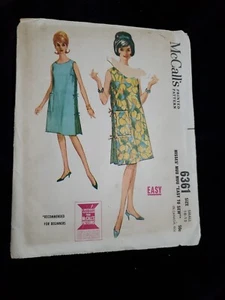 1962 McCall's Misses' and Junior Muu Muu Pattern #6361 Size 10- 12 Small - Picture 1 of 3