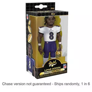 NFL Ravens Lamar Jackson Collectable Gold Vinyl Figure 5" Chase Ships 1 in 6 - Picture 1 of 3