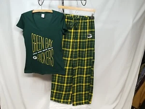 NFL Team Apparel Authentic Green Bay Packers Women's Sm PJ Set T-Shirt/Pants - Picture 1 of 18
