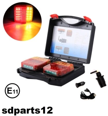 Kit Fanali Posteriori Led Wireless Calamita Senza Fili Luci Omologati 5 Funzioni - Immagine 1 di 4