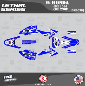 Kit Gráficos para HONDA CRF150F CRF230F (2008-2014) Serie Lethal - Azul - Imagen 1 de 6