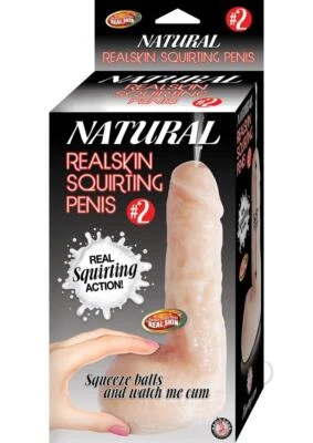 Natural Realskin Squirting Penis #2 Dildo - Vanilla - Image 1 of 3