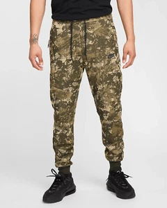 NWT Nike Tech Men's Fleece Joggers Neutral Medium Olive Camo All Size HV5053-276 - Picture 1 of 8
