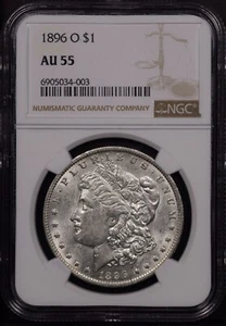 1896-O $1 NGC AU55 Morgan Silver Dollar - Picture 1 of 4