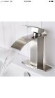 Waterfall Bathroom Vanity Sink Faucet Brushed Nickel Single Handle Mixer Taps US