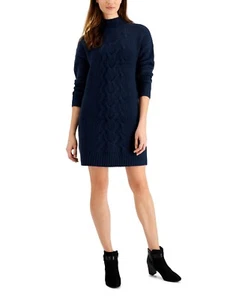 Charter Club Turtleneck Sweater Dress Blue Size Small - Picture 1 of 2