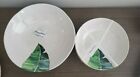Tommy Bahama Tropical Palm Leaves ?? Ivory Green Melamine Serving Pasta Bowls 5