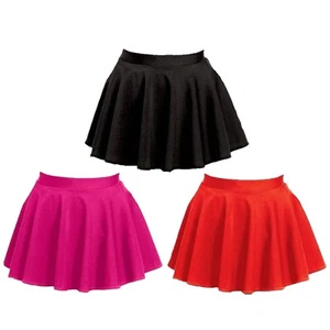 Kinder Rundrock einfach ausgestellt plissiert Skater Schule Röcke Mädchen Schaukelkleid - Bild 1 von 4