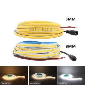 24V 12V LED COB tira de luz 5M alta densidad 5mm 8mm 320LEDs 480LEDs cinta lineal - Imagen 1 de 15