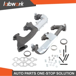Labwork 2x Left & Right Exhaust Manifold W/ Gasket Kit 1988-1995 For Chevy C1500 - Picture 1 of 11