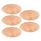 1X(5 Pcs Bamboo Plate Holder - 10 Inch Round Woven Plate Holder, Reusable Plate
