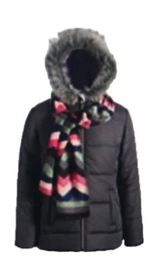 NWT S Rothschild & CO Big Girls Solid Quilted Puffer Jacket & Scarf Set L (14) - Picture 1 of 2