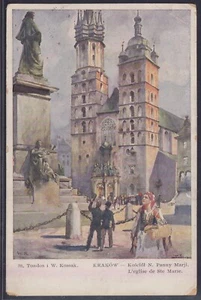 74362) AK Polen Krakau Krakow Die Kirche St. Marien 1922 - Picture 1 of 2