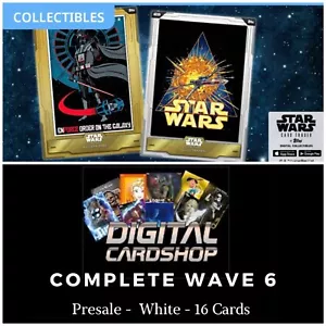 Topps Star Wars Card Trader Illustrated Wave 6 Complete  White Set of 16 - Picture 1 of 1