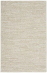 2' X 4' Ivory And Beige Non Skid Indoor Outdoor Runner Rug - Picture 1 of 1