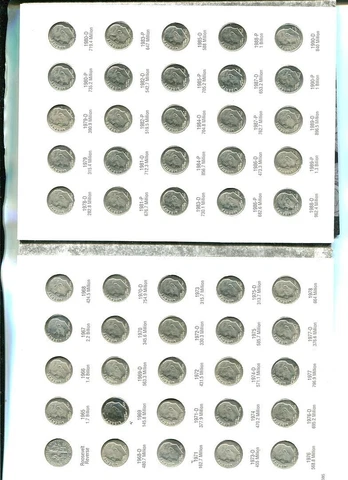 1965 - 2002 P D ROOSEVELT SILVER DIME 74 COIN SET CIRC W/FOLDER LOT OF 2 4262R Cover