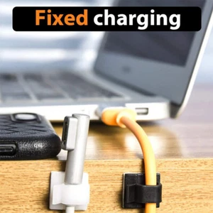  200 Pcs Clamp Line Card Self-adhesive Cable Management Clips Cord Organizer - Afbeelding 1 van 7