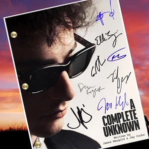 A Complete Unknown Script Signed Autograph Reprints, Bob Dylan Timothée Chalamet - Picture 1 of 7