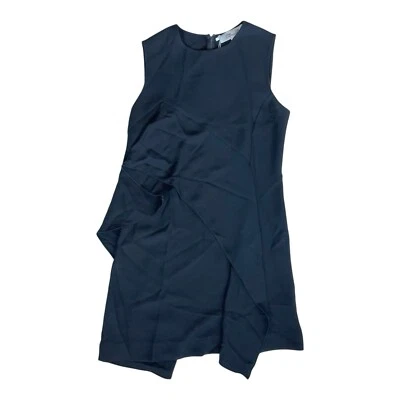 NUEVO Vestido Diane von Furstenberg Negro Asimétrico Volantes Sin Mangas (Talla 8) Foto 1 de 4