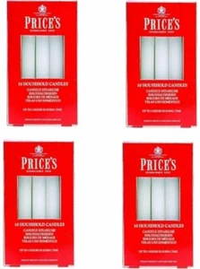 40 x Prices White Household Candles Decorative Christmas  - Picture 1 of 2