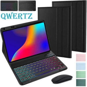 Für Xiaomi Pad 6/5/6 Pro Redmi Pad SE 11" QWERTZ Beleuchtet Tastatur Maus Hülle - Bild 1 von 81