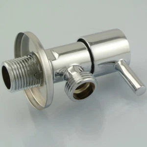 Bathroom Shut Off Valve Wall Mount Toilet Bidet Sprayer Bath Shower Brass Chrome - Picture 1 of 5