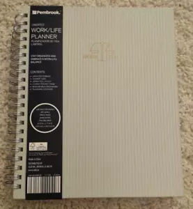 Pembrook Undated Planner Monthly Calendar Daily Weekly Work Life 9.25x11 - Picture 1 of 11