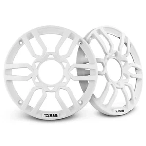 6.5" Universal Speaker Grill Marine White Plastic Cover Pair PRO-GRILL6 DS18 - Picture 1 of 5