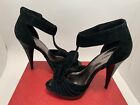 Womens Express Black Suede Heels Size 6