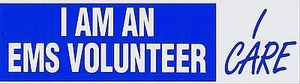 SOY UN VOLUNTARIO EMS - ¡ME IMPORTA! Calcomanía de vinilo para ambulancia voluntaria - Imagen 1 de 1