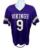 VINTAGE 80s Minnesota Vikings Football Jersey #9 Tommy Kramer NFL Rawlings Large