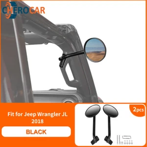 A-Pillar Grab Handle Rear View Mirrors Replacement for Jeep Wrangler JL/JT 18+ - Picture 1 of 10