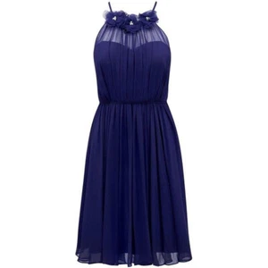 FOREVER NEW Blue Silk DRESS Size Aus 8 NWT Beaded Cocktail Wedding Mermaidcore - Picture 1 of 7