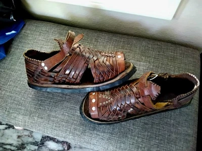 MEN'S HUARACHES MEXICAN SANDALS AUTHENTIC SIZE 9 - Image 1 of 4