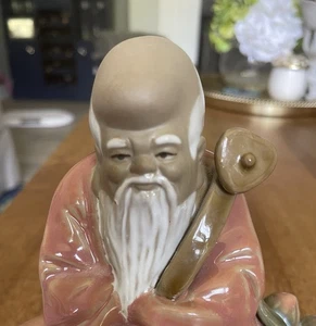Shou Lao Immortal Figurine Riding Turtle Chinese Ceramic God Of Longevity - Picture 1 of 6